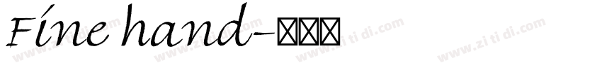Fine hand字体转换
